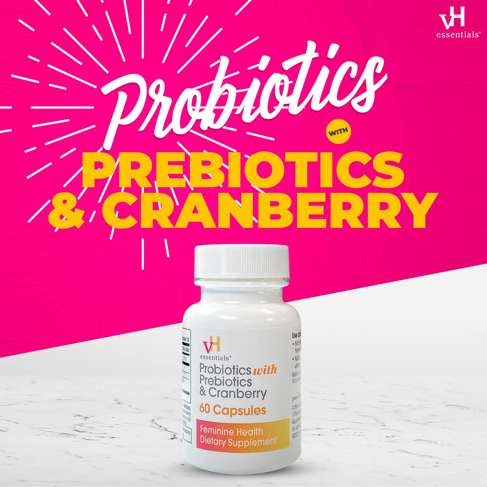 Bottle of vH Essentials Probiotics for Women with Prebiotics