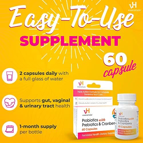 Graphic showing gut balance, feminine health and urinary tract support