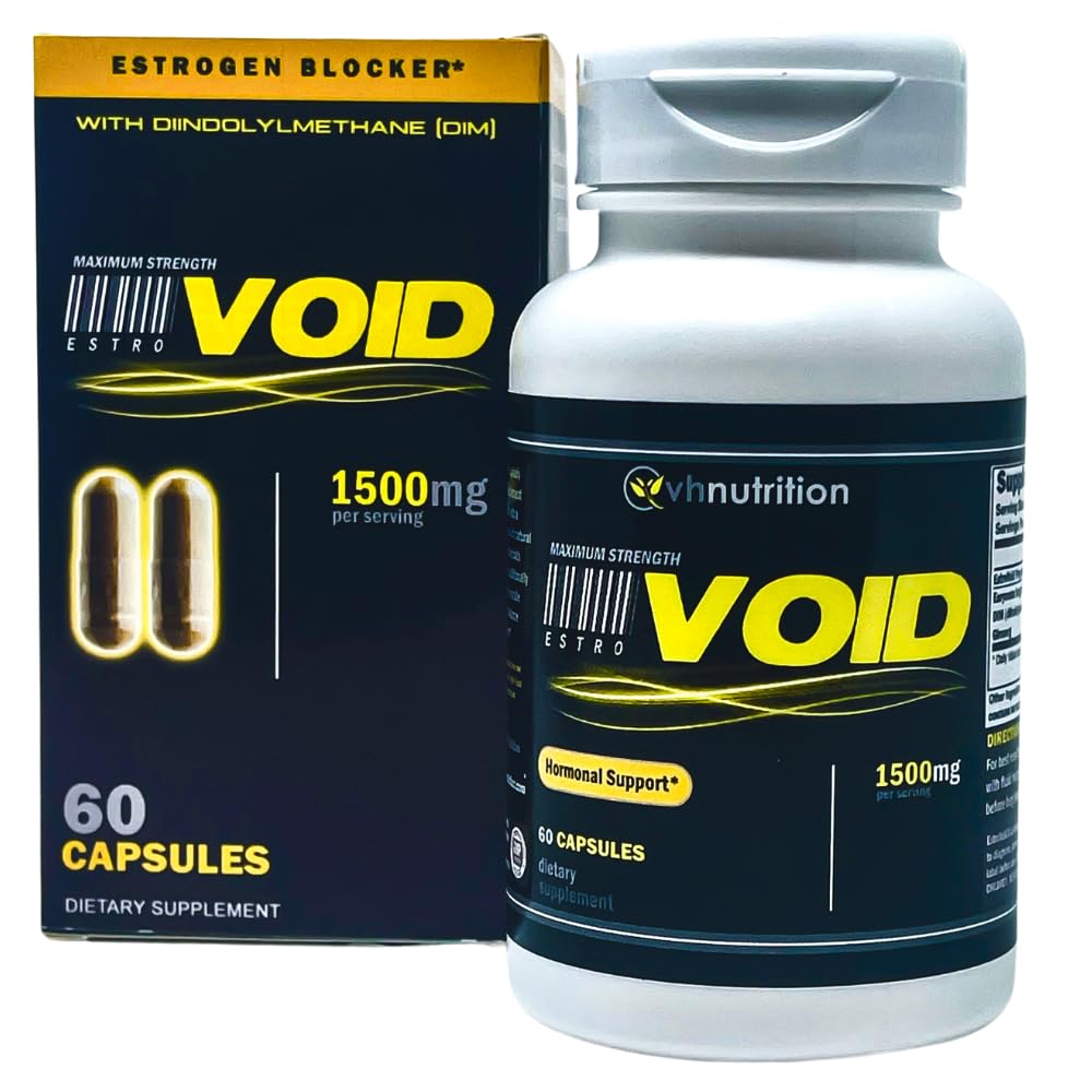 VH Nutrition ESTROVOID bottle front—compact packaging for easy daily use.