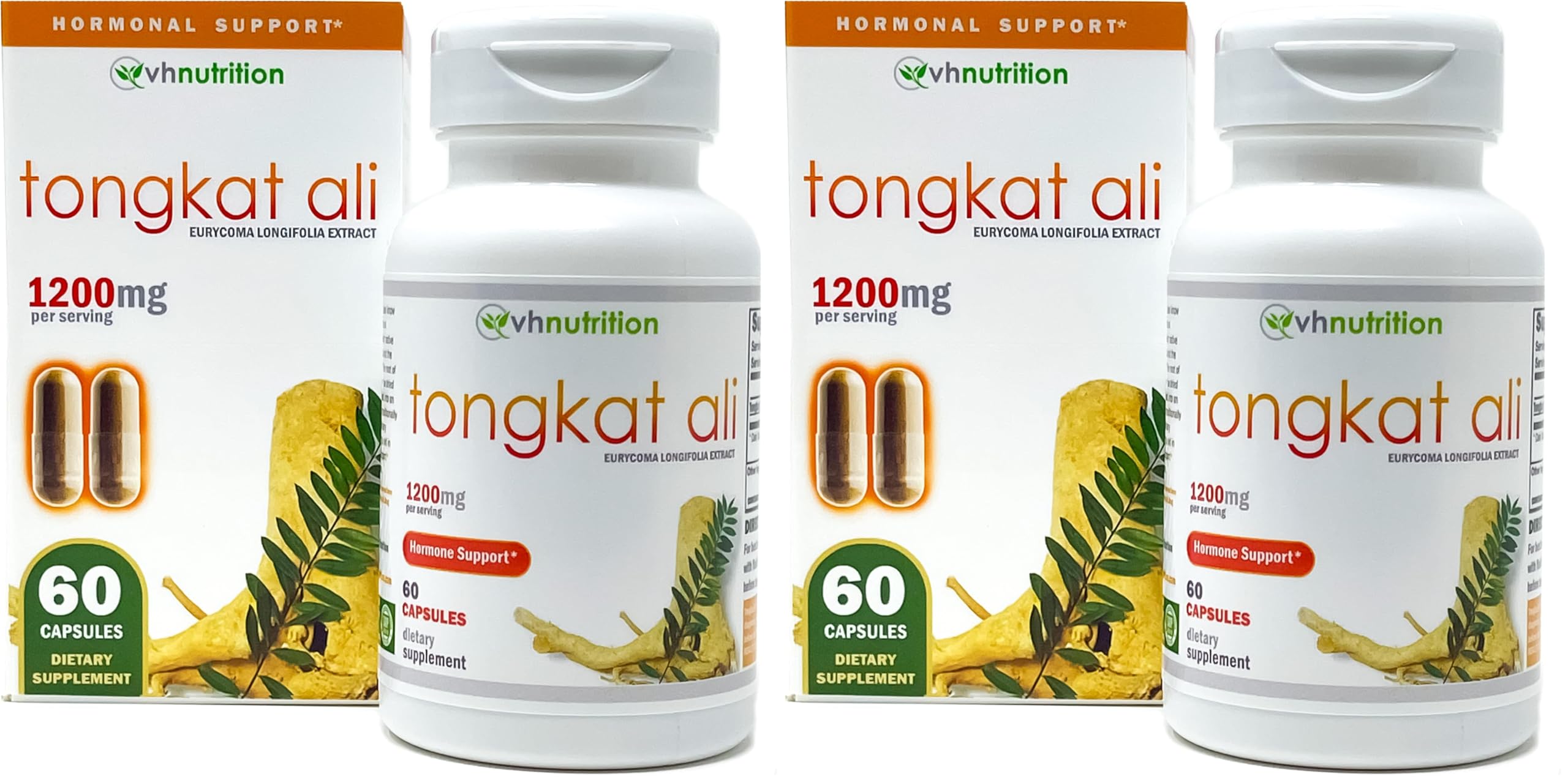 VH Nutrition Tongkat Ali extra-strength bottle for daily energy support.