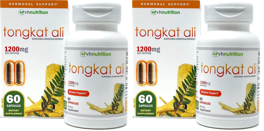 VH Nutrition Tongkat Ali extra-strength bottle for daily energy support.