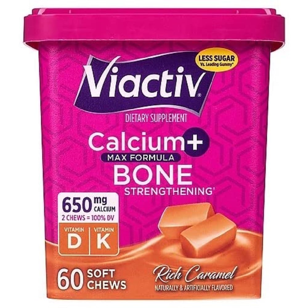 Viactiv Calcium Soft Chews Caramel flavor – 60 count