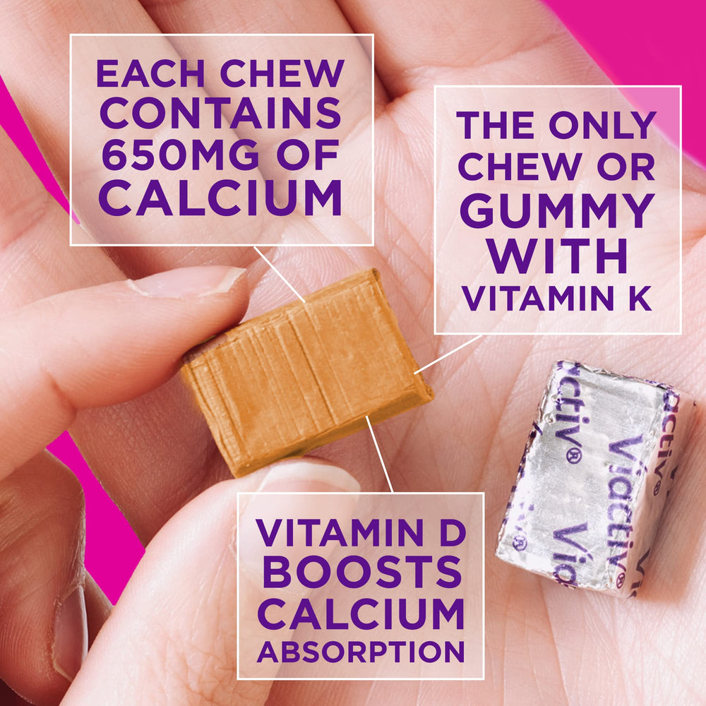 Individually wrapped Viactiv chews ready for on-the-go consumption