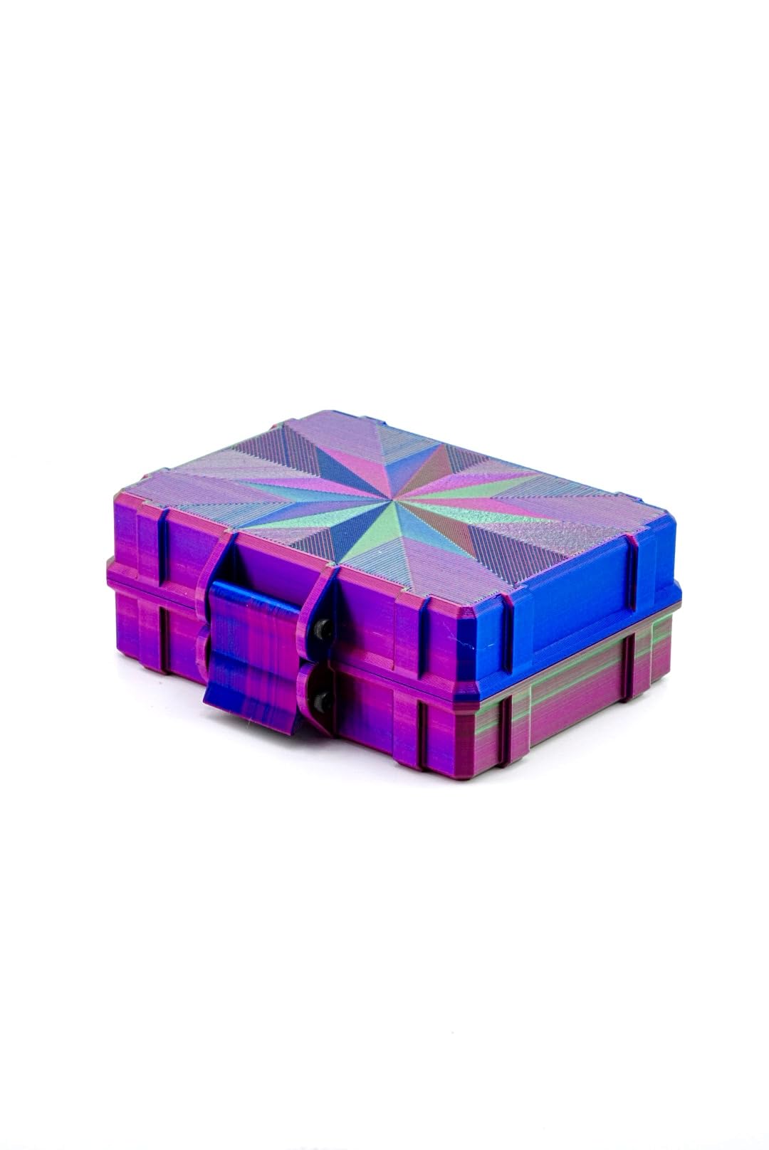 Case open showing upright 3ml vials in designated slots