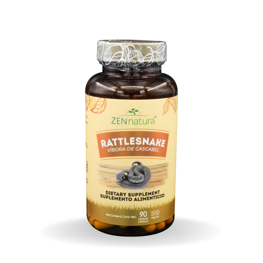 Vibora de Cascabel Rattlesnake Powder bottle – 90 capsules at 500 mg each