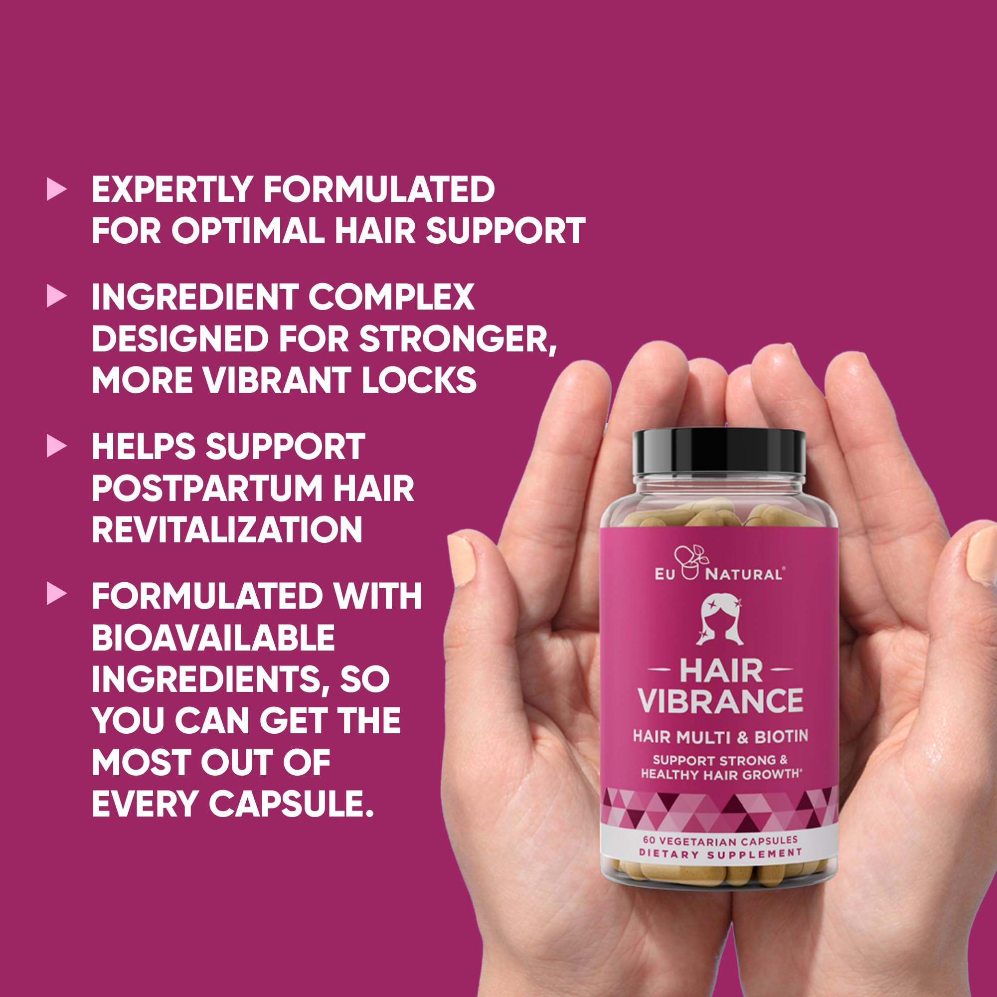 Biotin and OptiMSM ingredients for hair growth