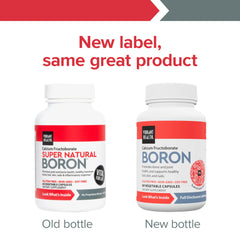 Close-up of boron capsules on white background