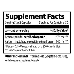 Label highlighting vegetarian and clean ingredient list