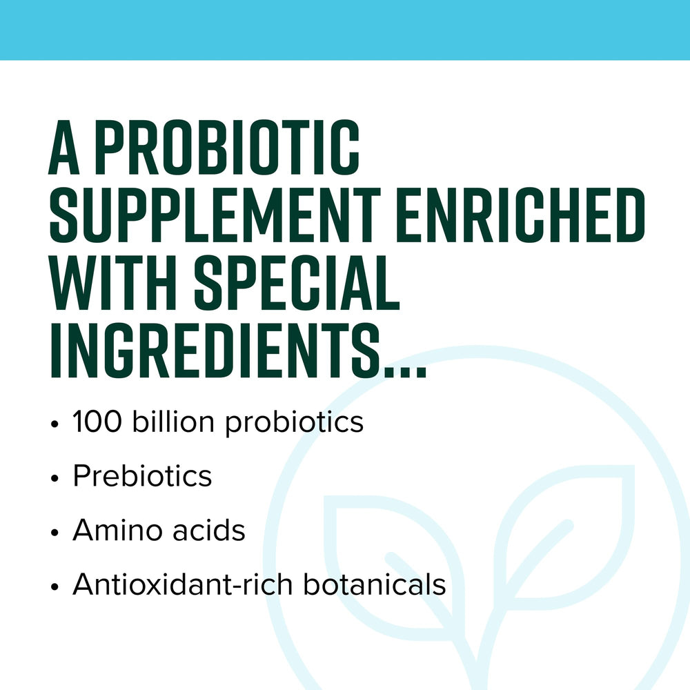 Close-up of Vibrant Health Digestive Vibrance probiotic powder bottle label