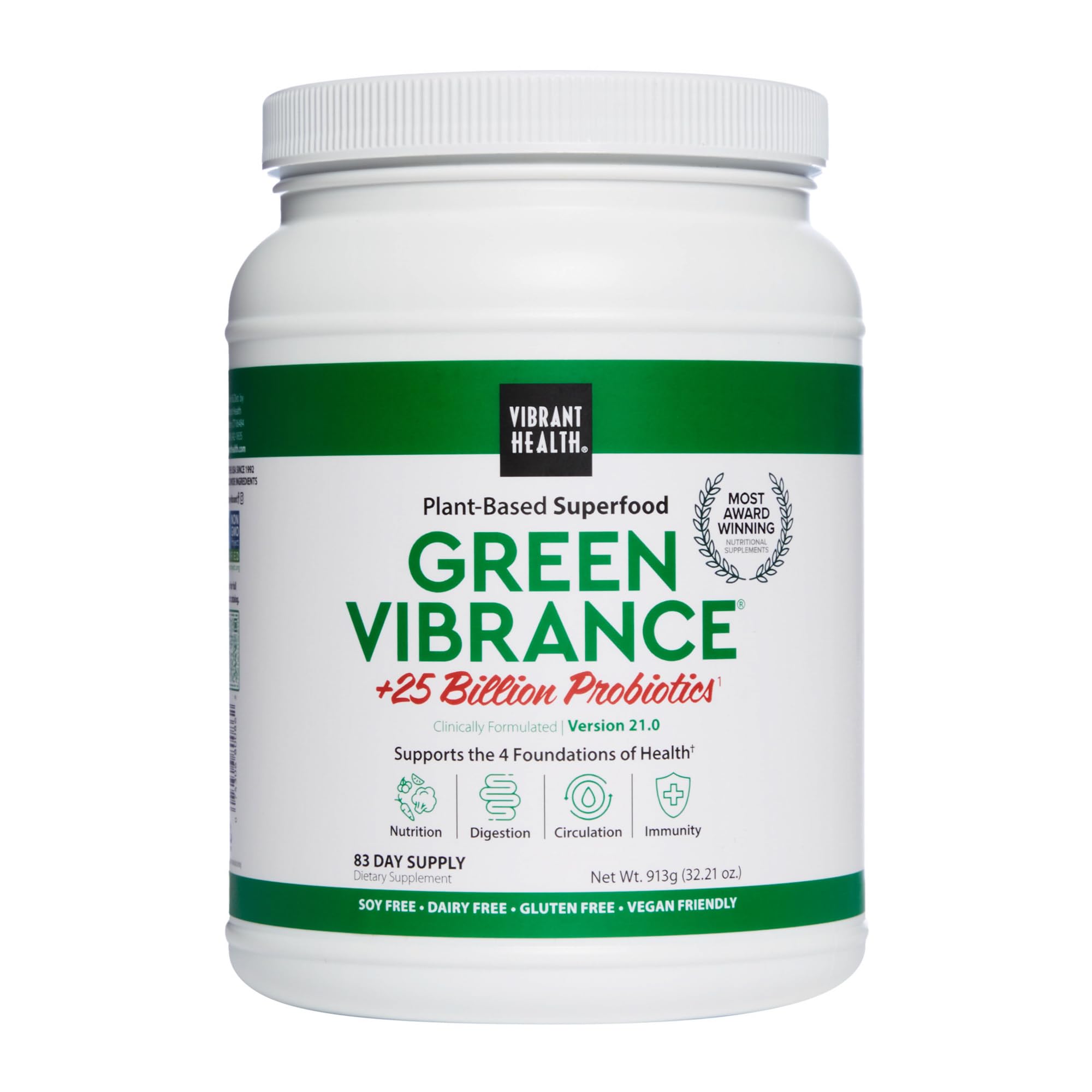 Vibrant Health Green Vibrance bottle front label