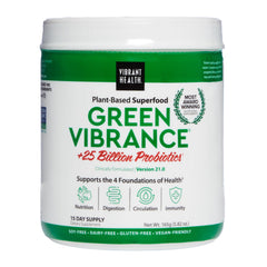 Vibrant Health Green Vibrance bottle and scoop