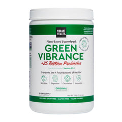 Front view of Vibrant Health Green Vibrance container