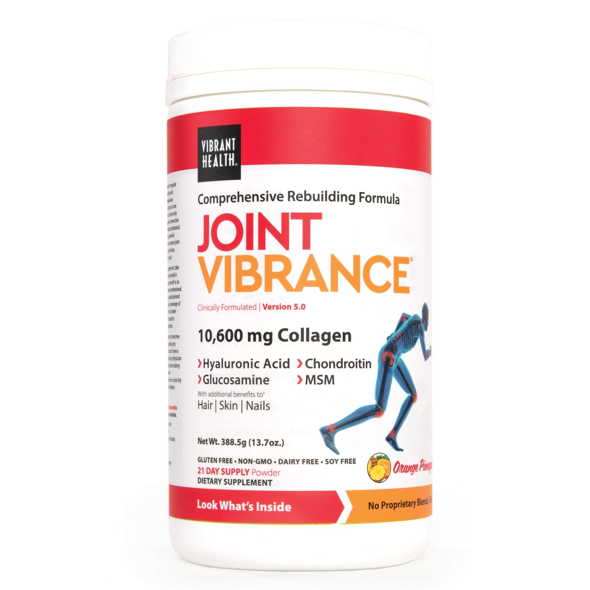 Bottle of Vibrant Health Joint Vibrance with Orange Pineapple flavor.