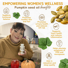 Close-up of Vibraxlabs Pumpkin Seed Oil bottle