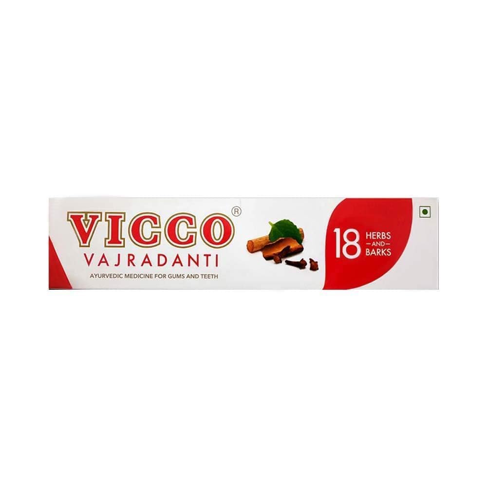 Set of 5 Vicco Herbal Toothpaste tubes - 100 g each