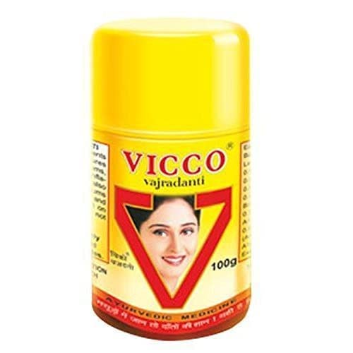 Close-up of Vicco Vajradanti tooth powder texture