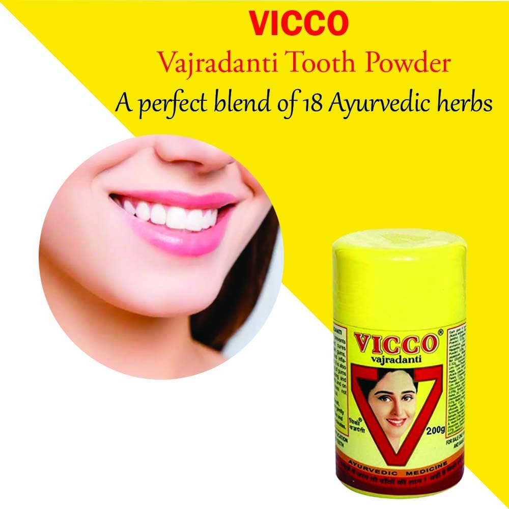 Instructions on how to use Vicco Vajradanti Tooth Powder