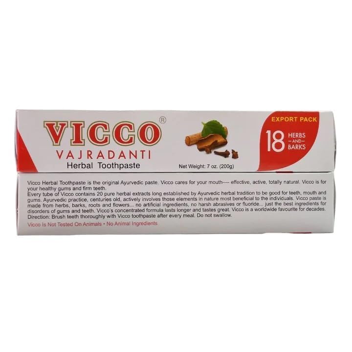 Dalchini flavor Vajradanti toothpaste label