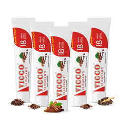 Vicco Vajradanti toothpaste 5-pack packaging