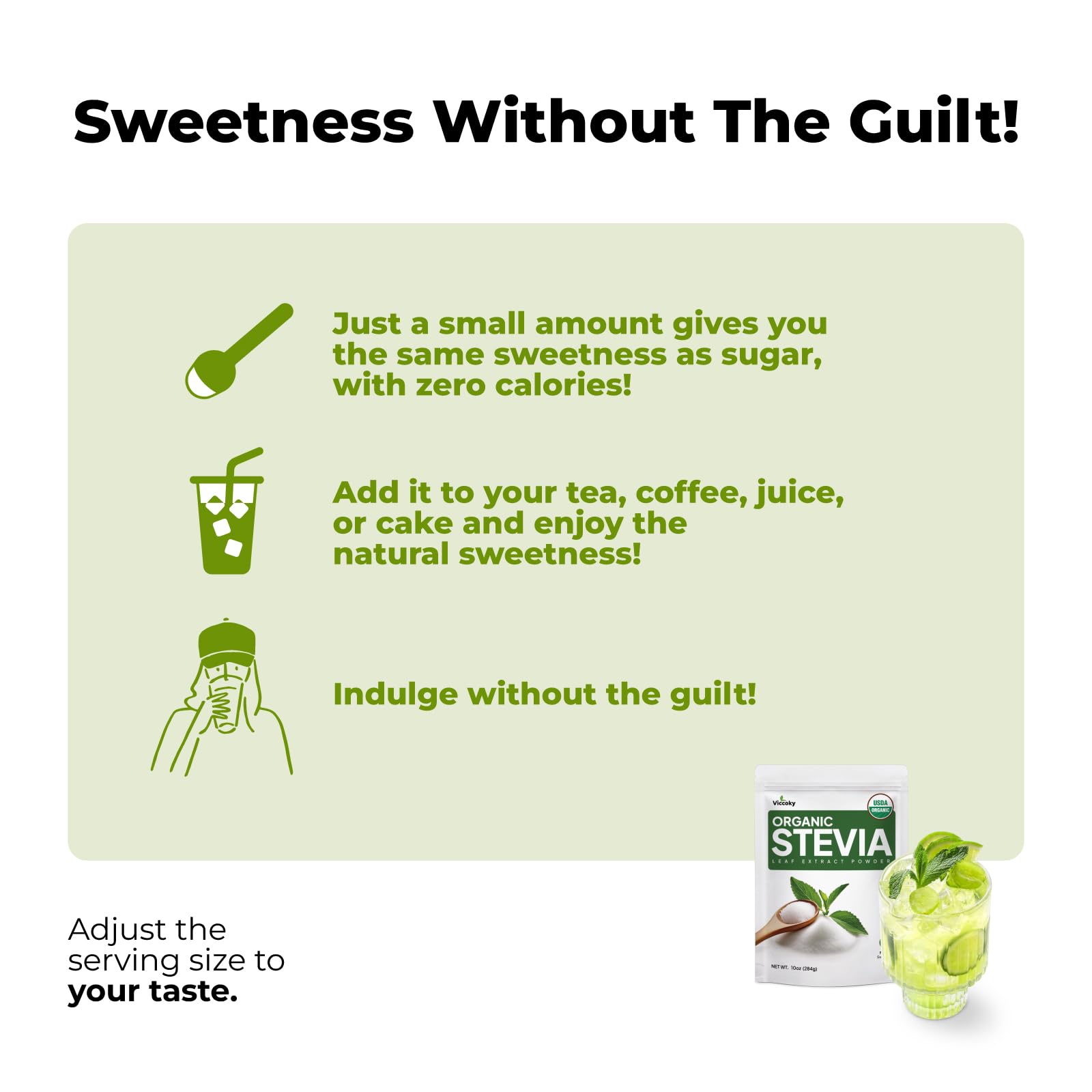 Stevia powder used in beverages and cooking image