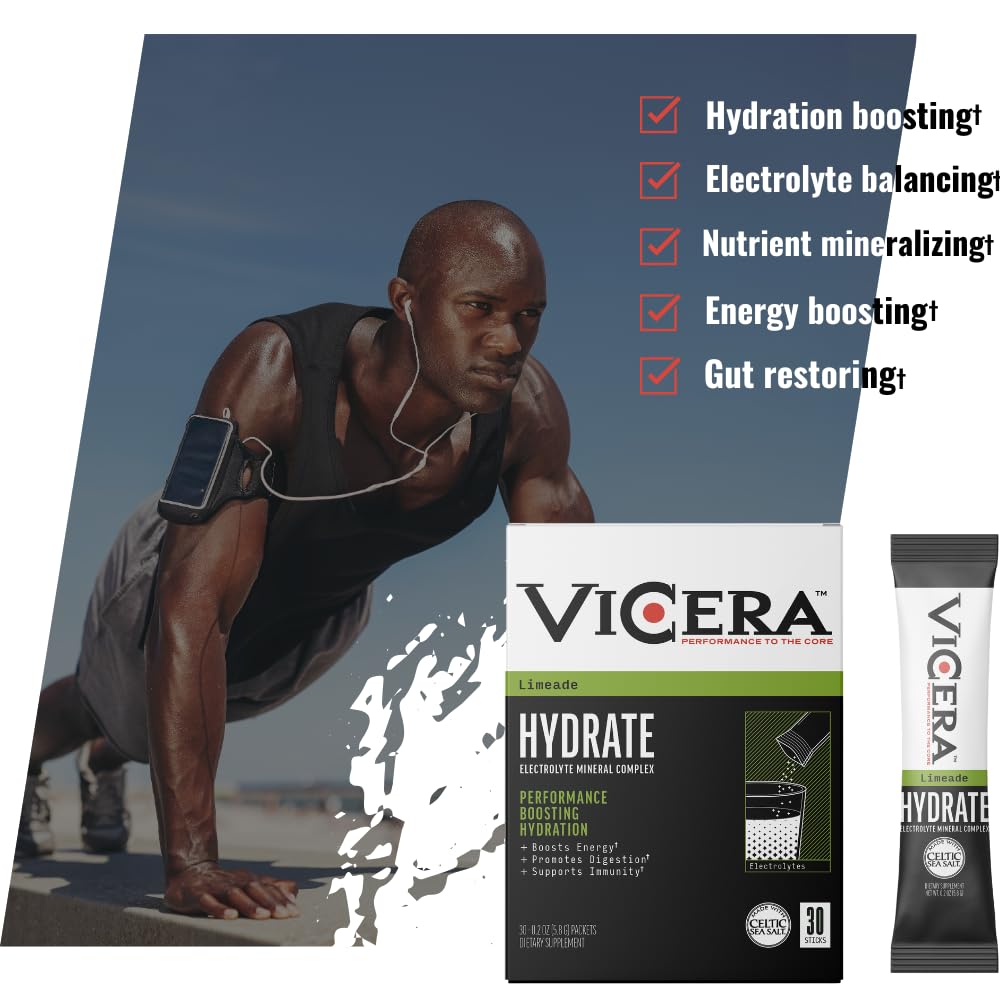 VICERA lime electrolyte powder nutrition facts panel