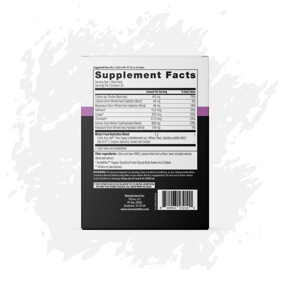 VICERA probiotic AB22 emphasizes digestion and nutrient breakdown support.