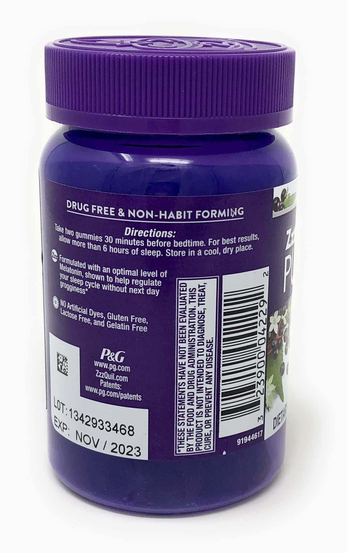 Vicks ZzzQuil Pure Zzzs gummies with sleep and immune support theme