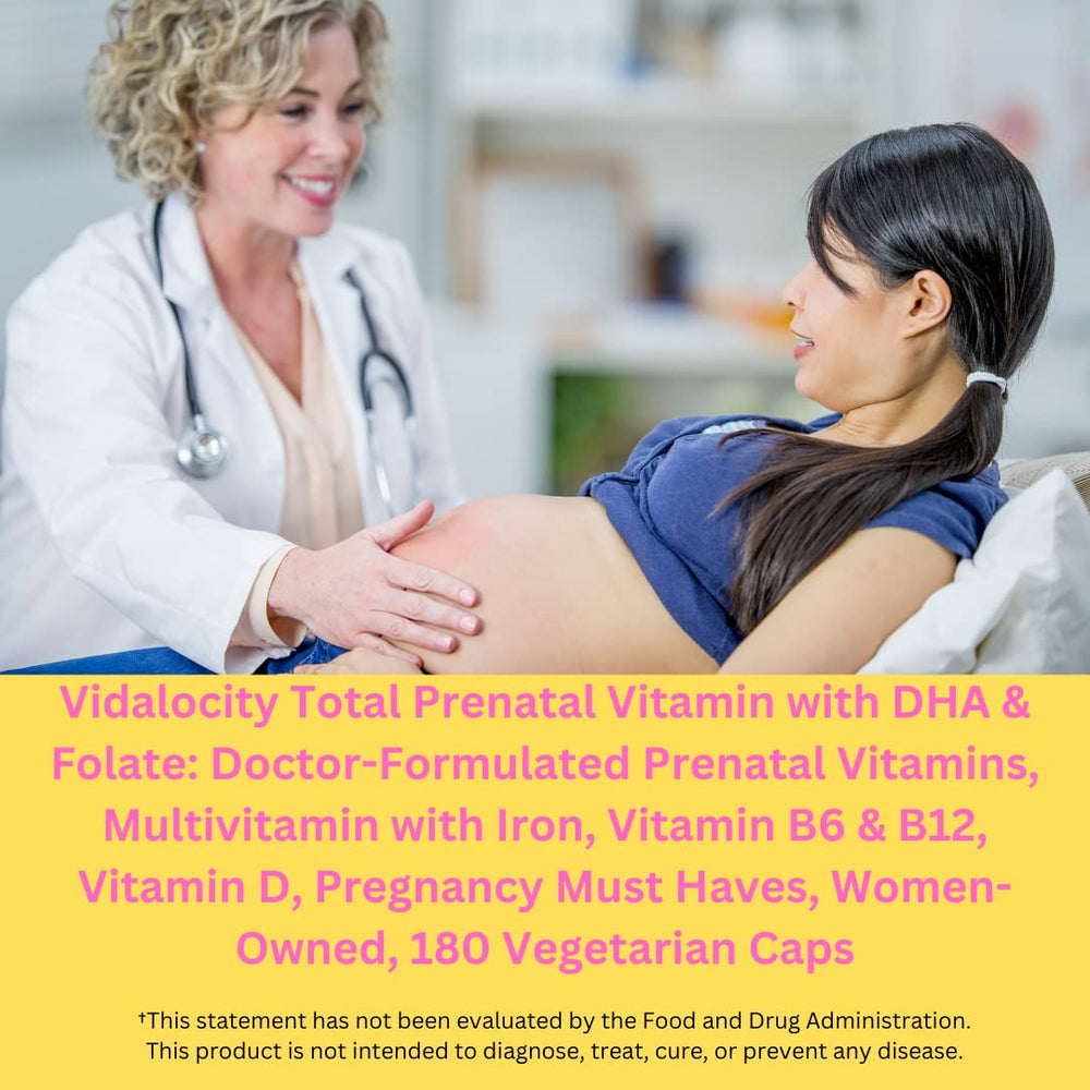 Vidalocity prenatal vitamins bottle and 60 capsules