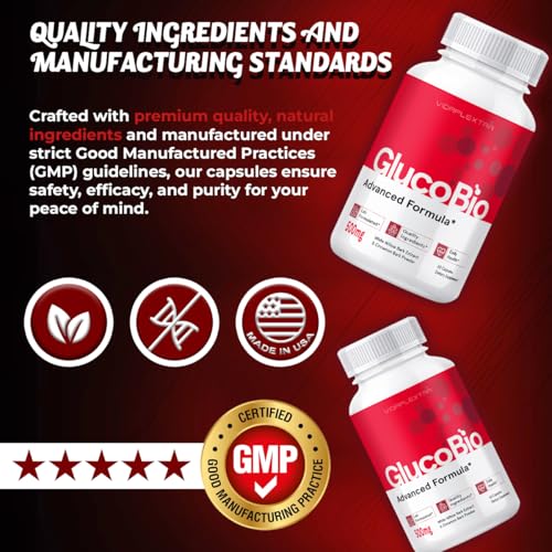 GlucoBio Formula capsules close-up