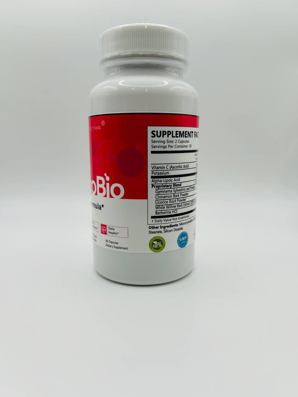 Gluco Bio Capsules product shot on white background