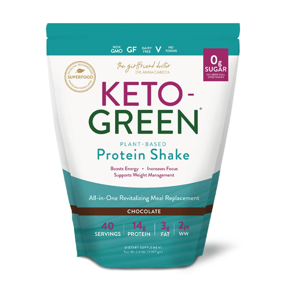 VIDAPURA Keto-Green chocolate shake bottle front for daily energy