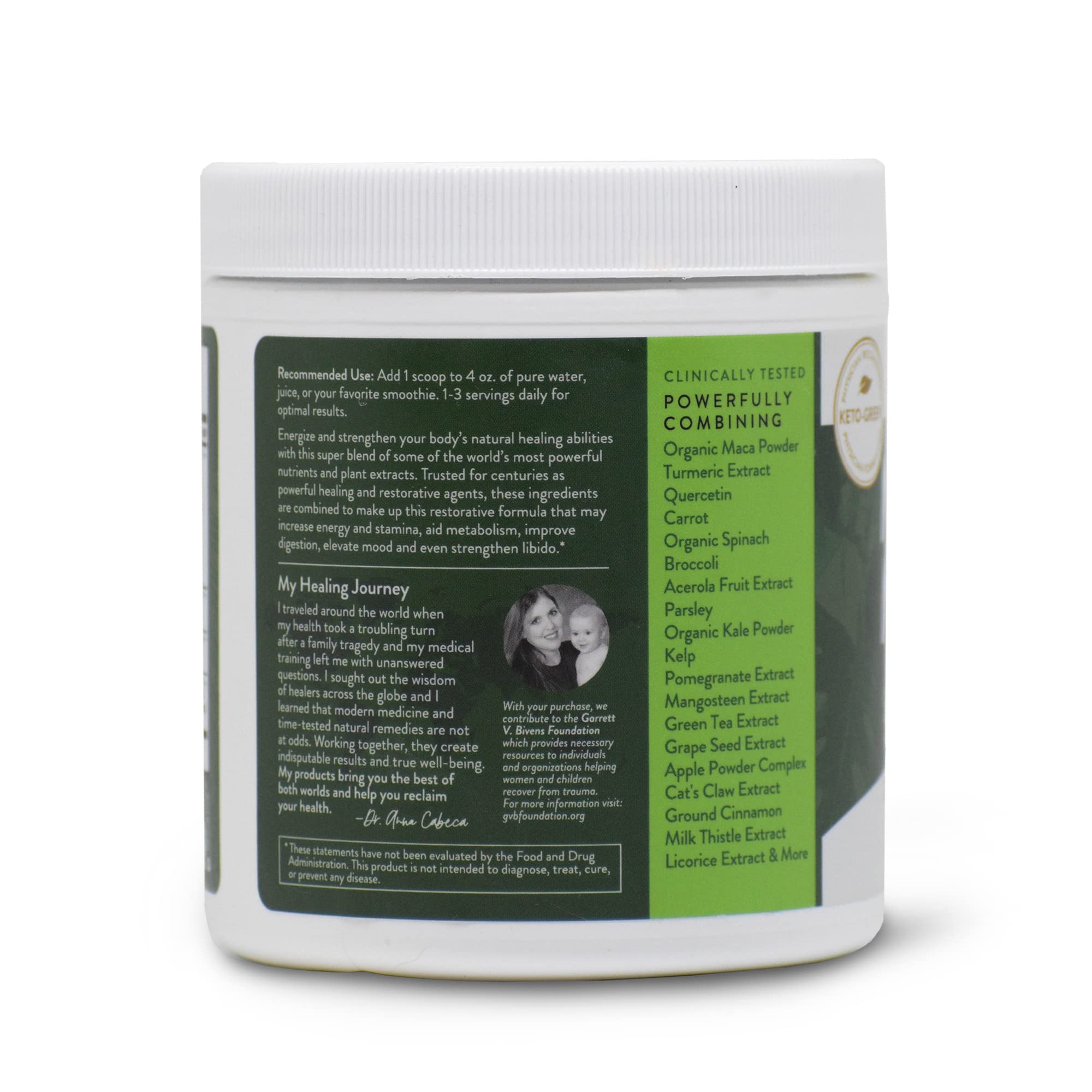 Dr. Anna Cabeca branding on the label