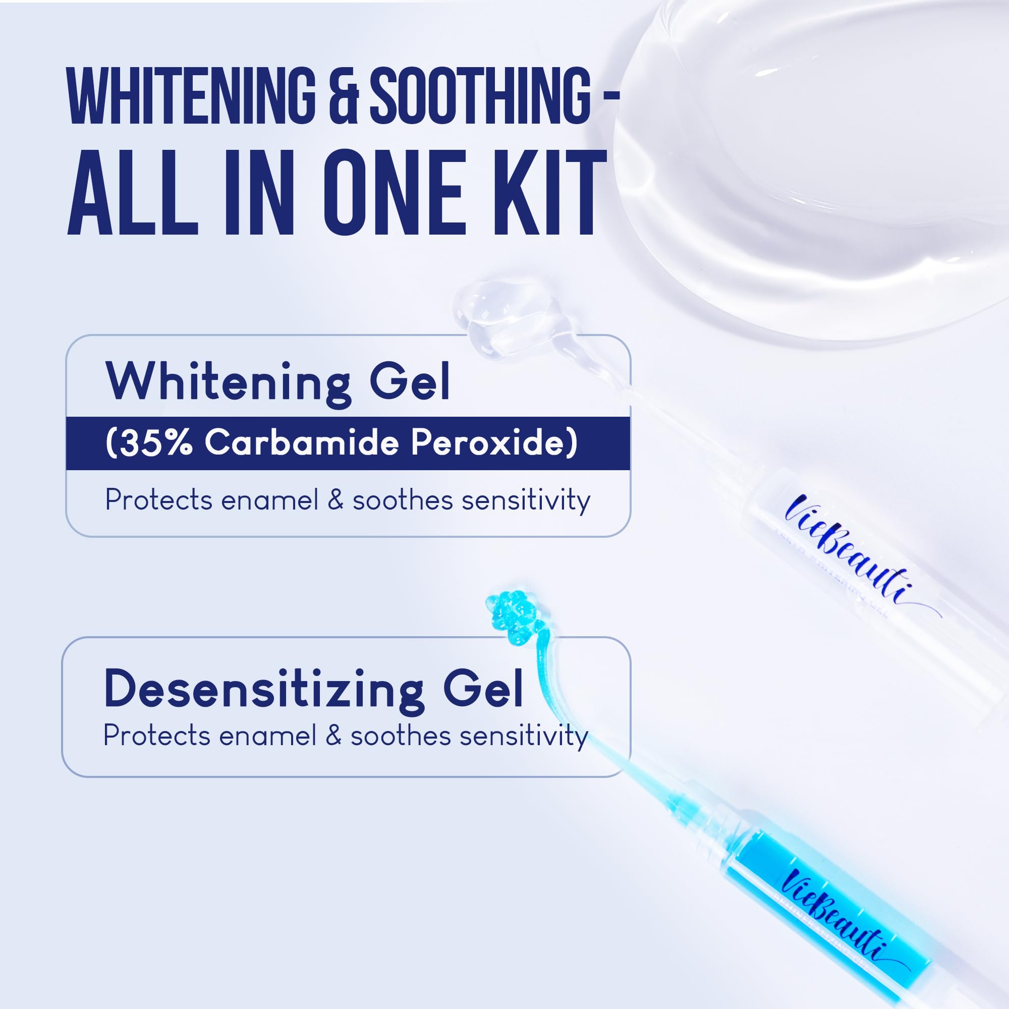 Before and after whitening result comparison