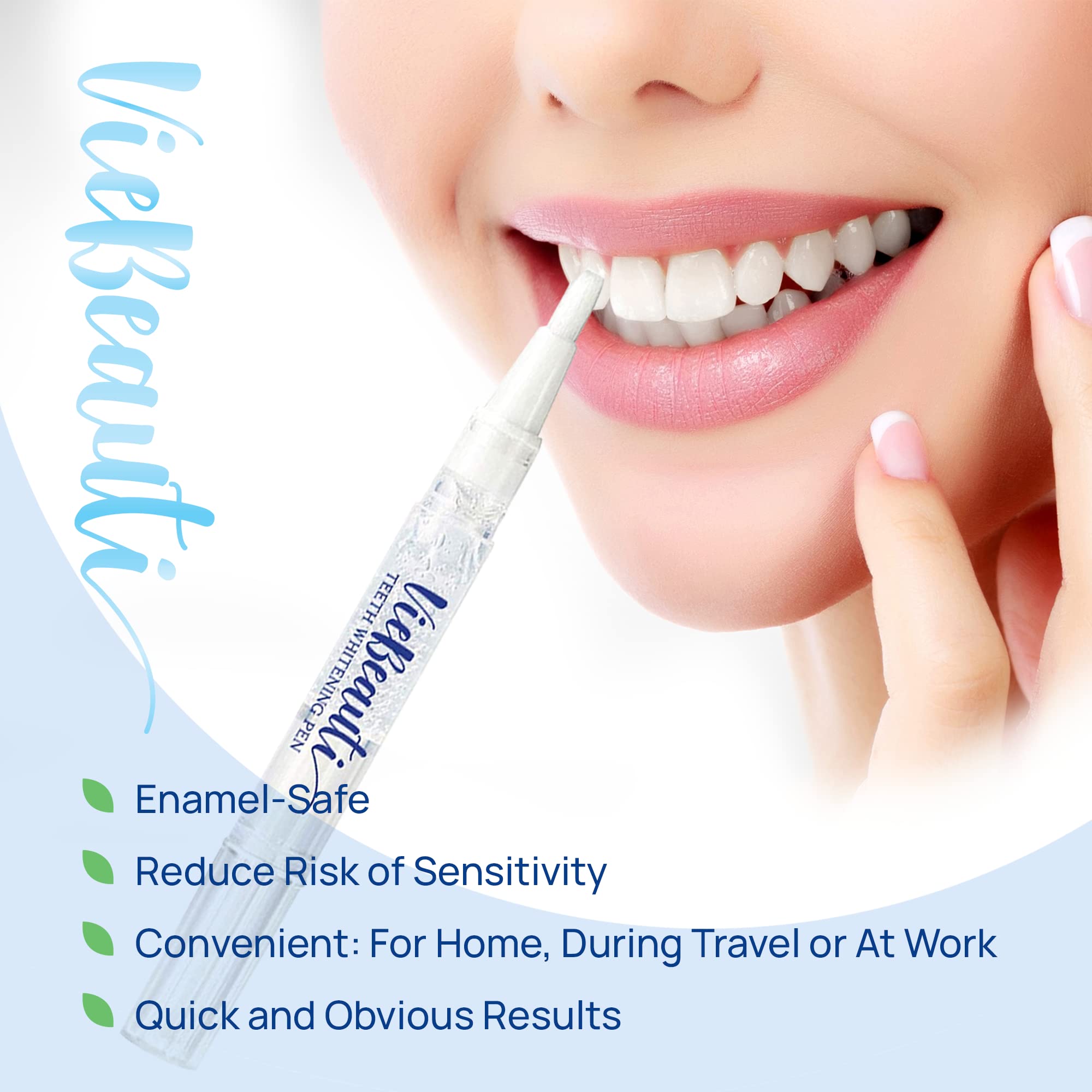 Gel being applied to tooth with VieBeauti pen
