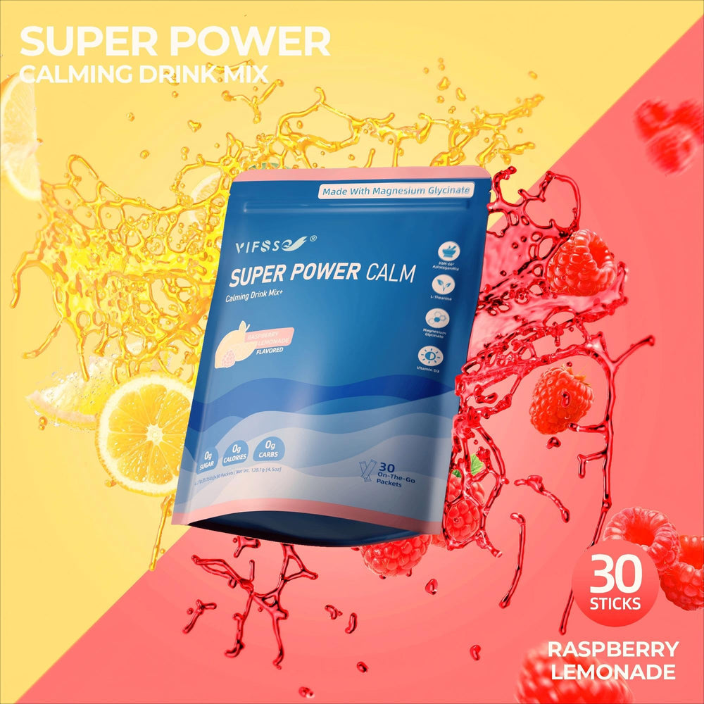 Close-up of a single stick pack for VIFSSG calming drink mix