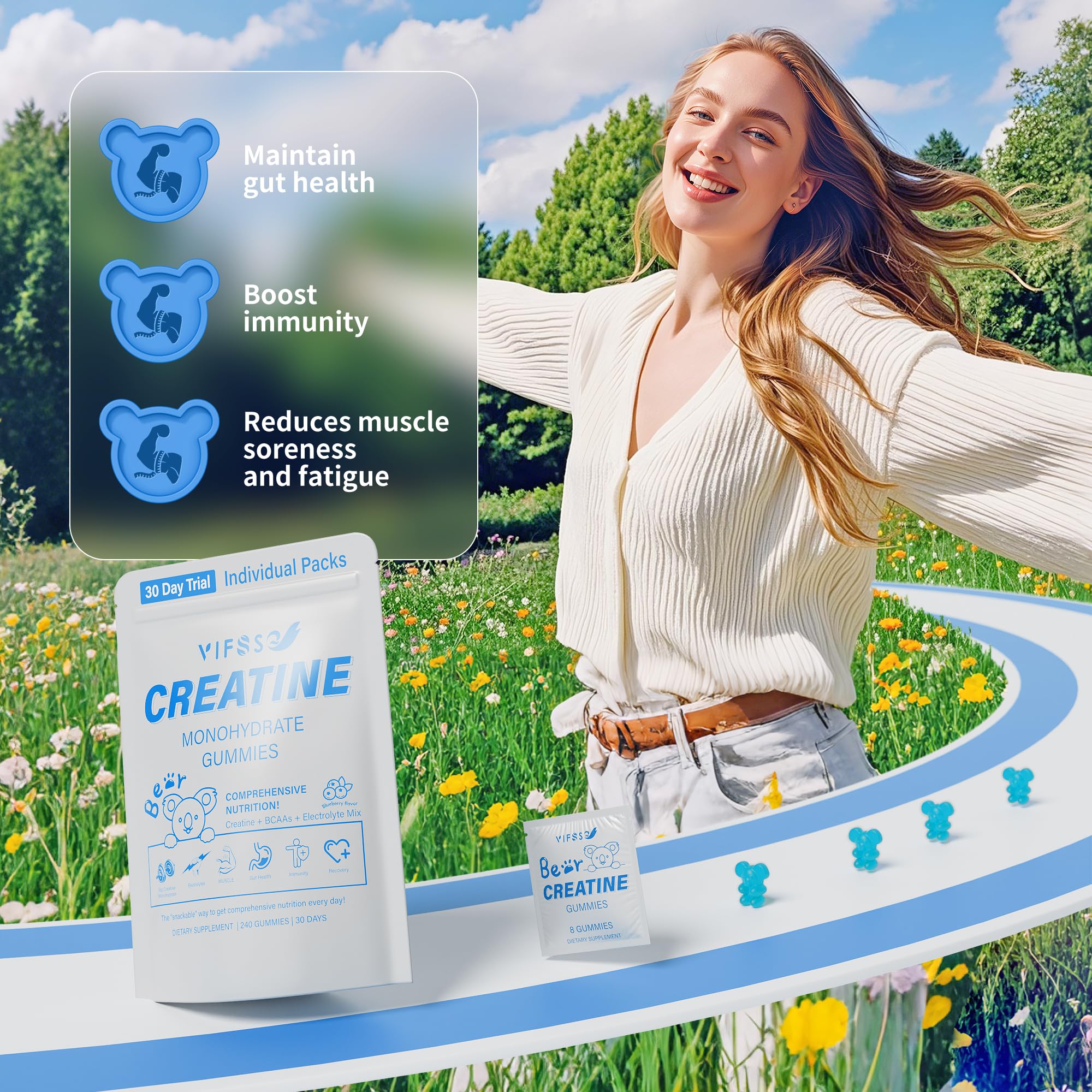 Box opened with 30 individually wrapped gummy packs