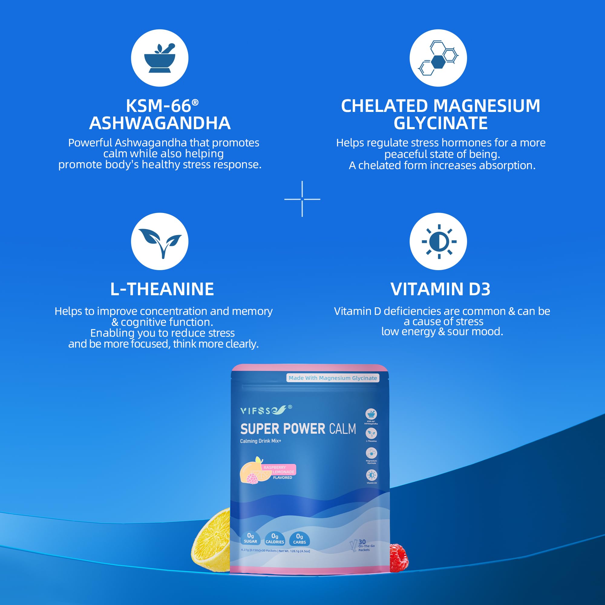 On-the-go sachets for VIFSSG calming drink mix