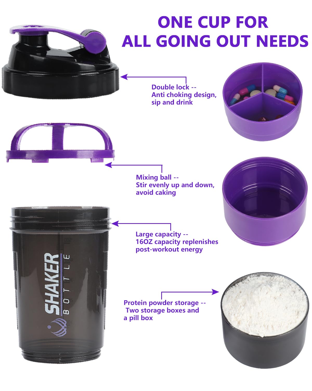 Dishwasher-safe PP bottle with stainless steel components