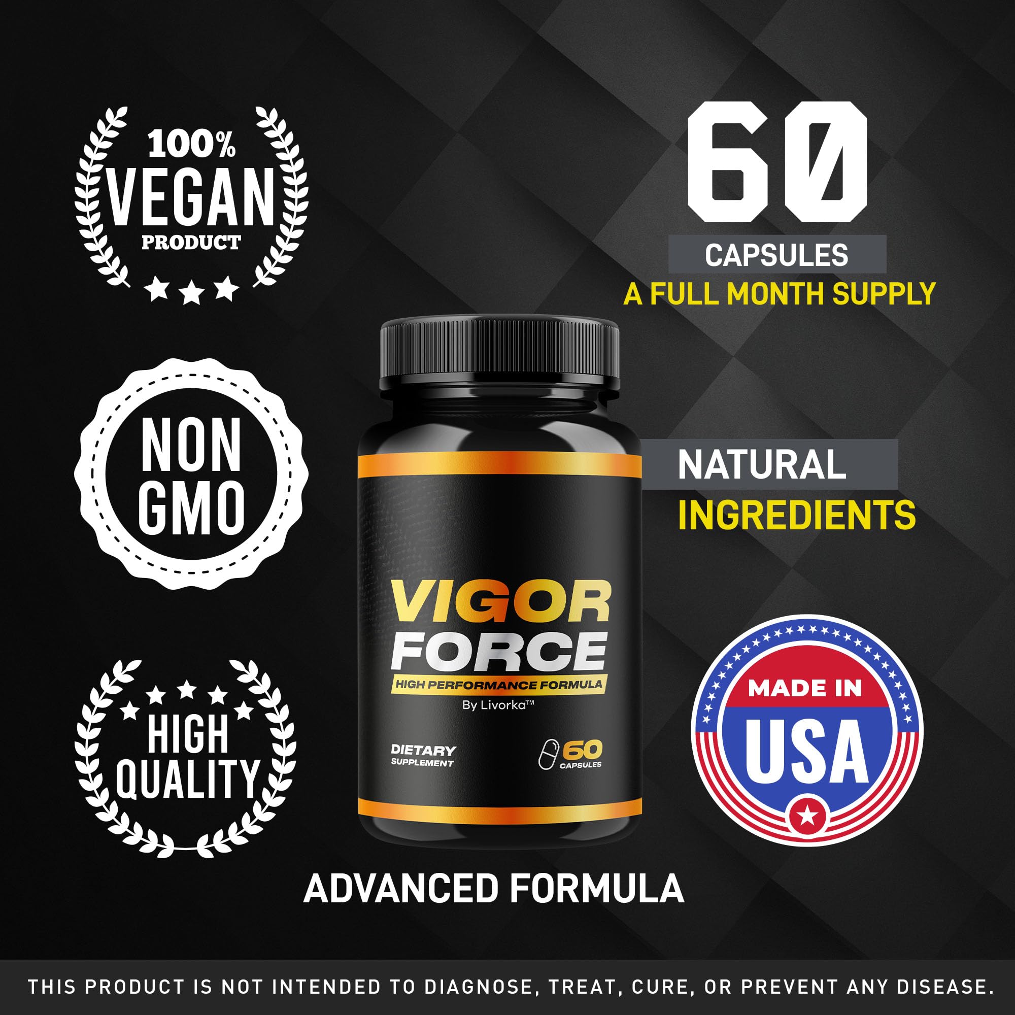 Close-up of Vigor Force pills