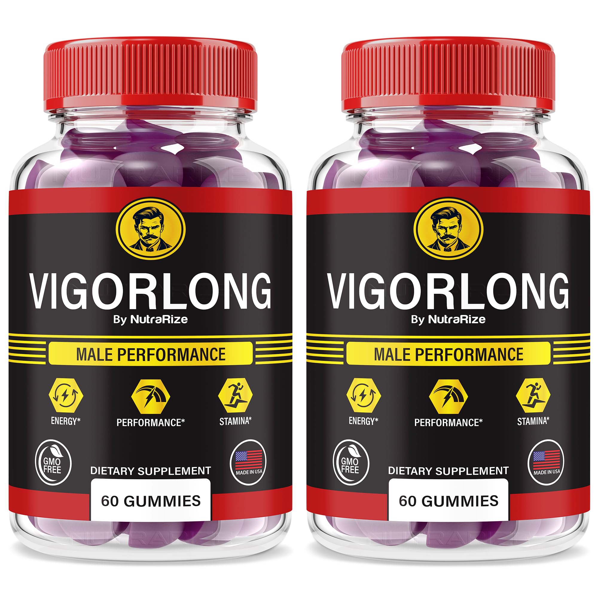 VigorLong Gummies for Men 2 Pack packaging front