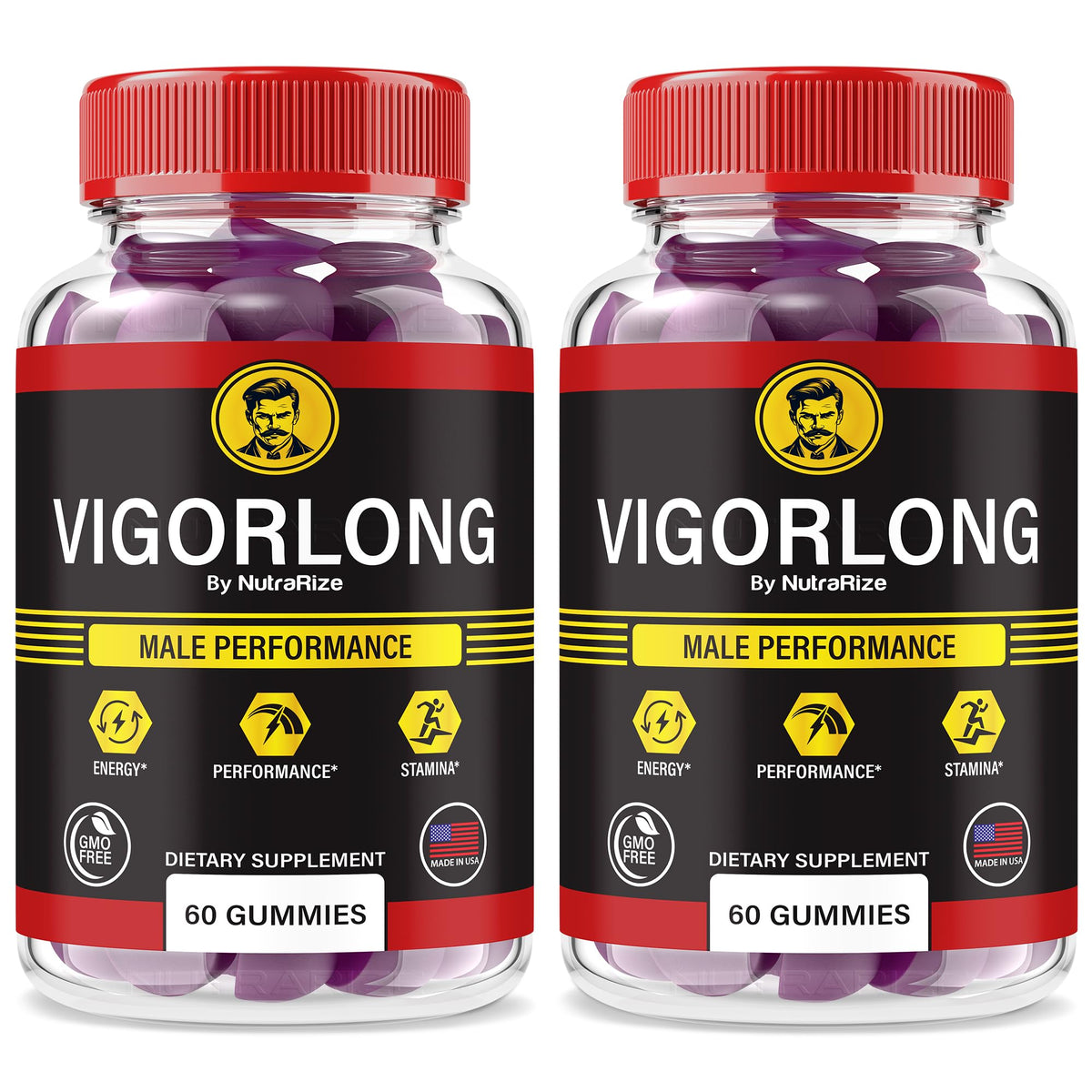 VigorLong Gummies for Men 2 Pack packaging front