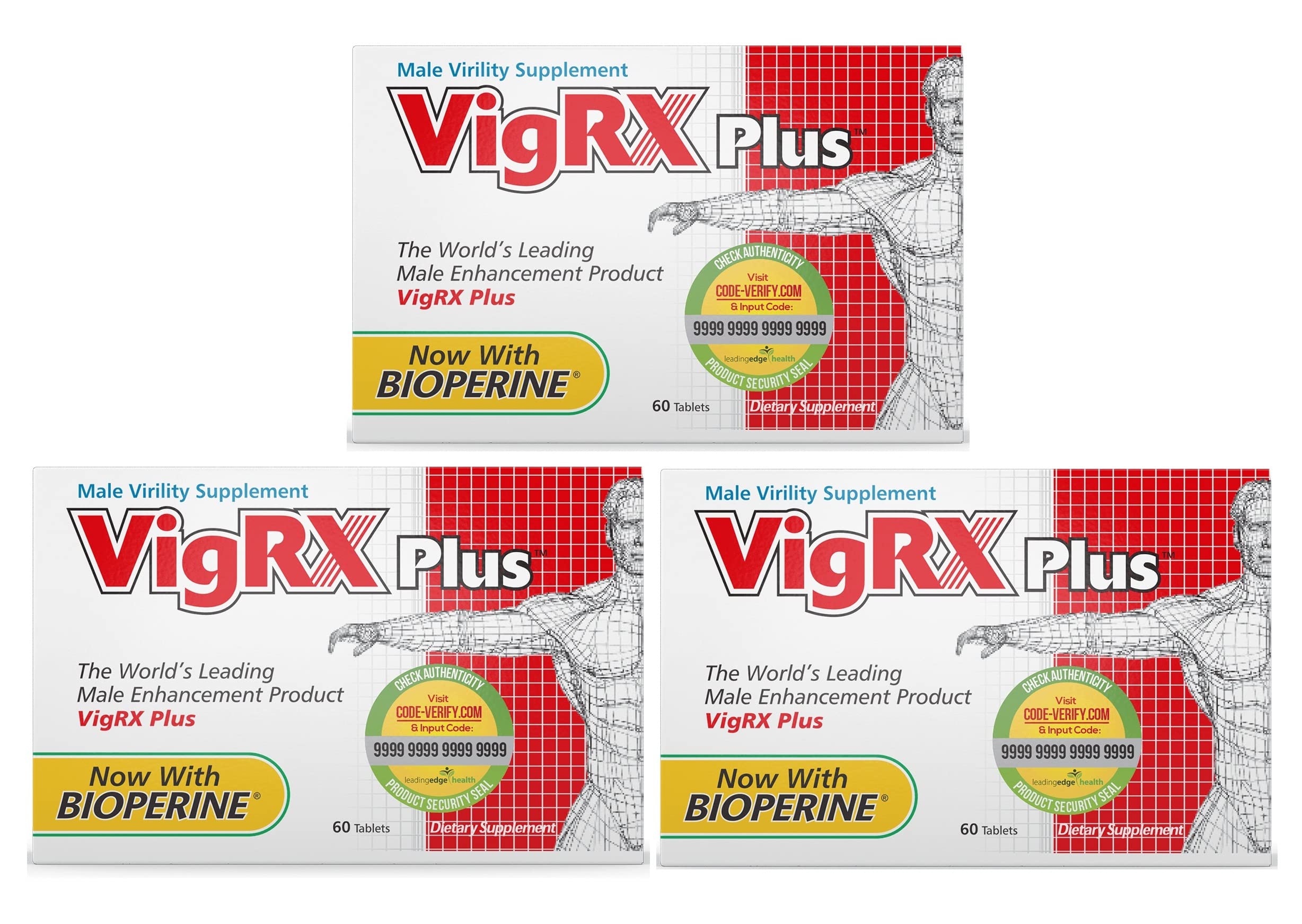 VigRX Plus daily supplement 3-pack – bottle set
