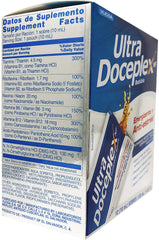 Close-up of VIJOSA Ultra Doceplex Energy Pouches liquid B Complex