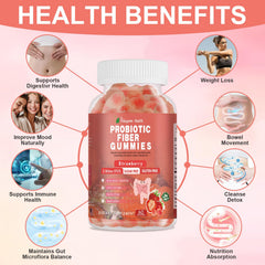 Vikaywoo Probiotic Fiber Gummies bottle showing 60 count