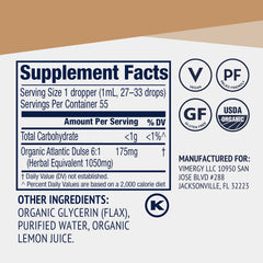Nutrition label showing 1,050 mg per 1 mL serving