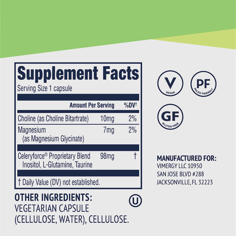 Plant-based vegan Celeryforce capsule