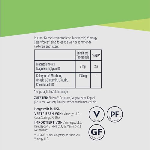 Serving suggestion: Celeryforce capsules opened into a smoothie
