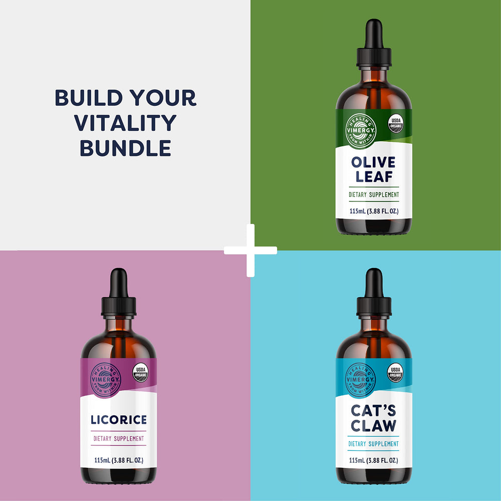 Tincture bottle poured into tea for serving suggestion