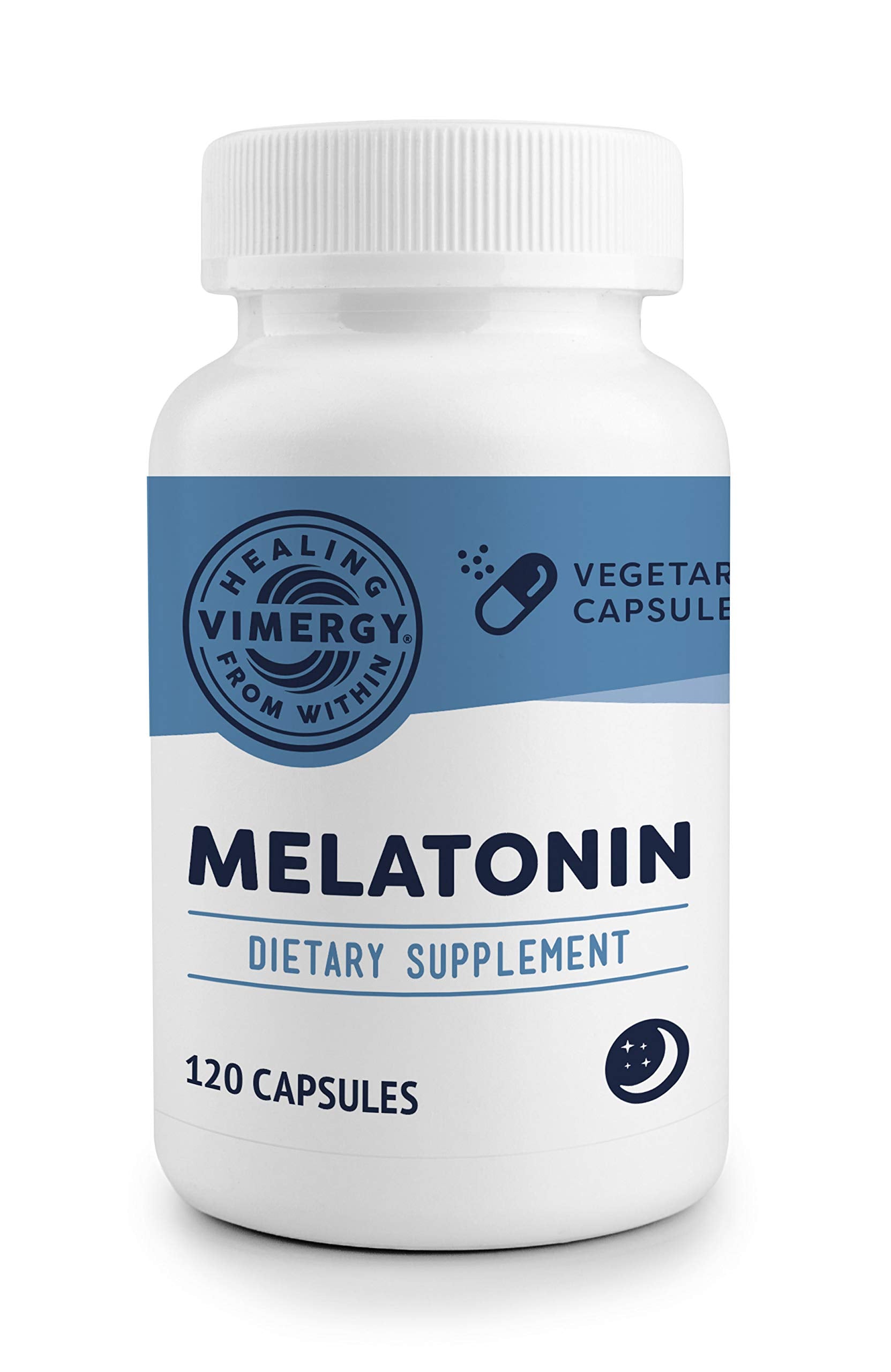 Vimergy Melatonin bottle and label