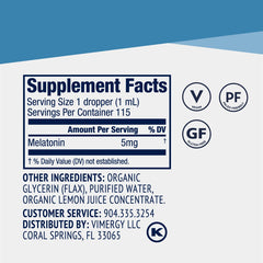 Vimergy Melatonin bottle with packaging